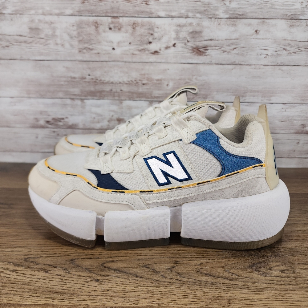 New Balance Jaden Smith x Vision Racer White Navy Size 7.5 Womens 9 - Picture 3 of 8